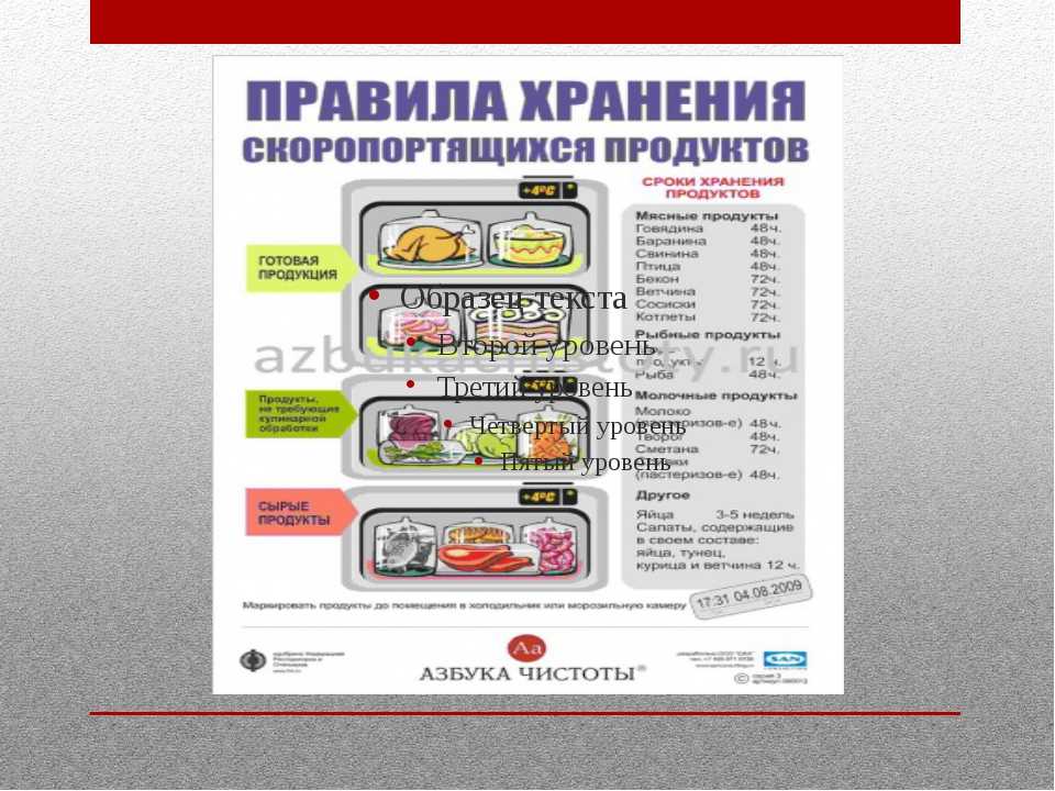 Правила хранения продуктов презентация