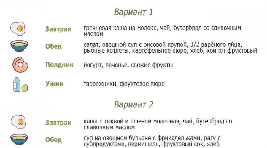 Питание ребенка в 2 года