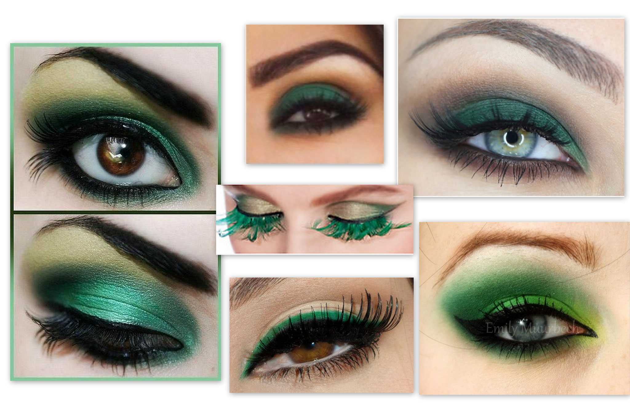 Как накрасить глаза под зеленое платье