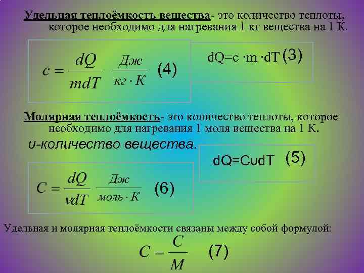 Теплоемкость вещества