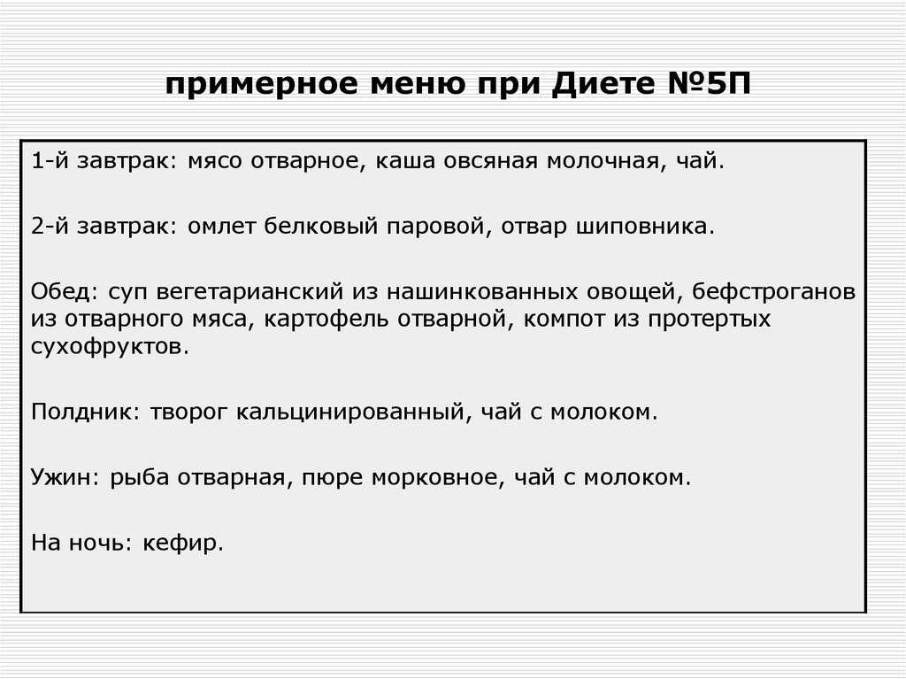 Диета при гастрите, меню на неделю с рецептами (фото)