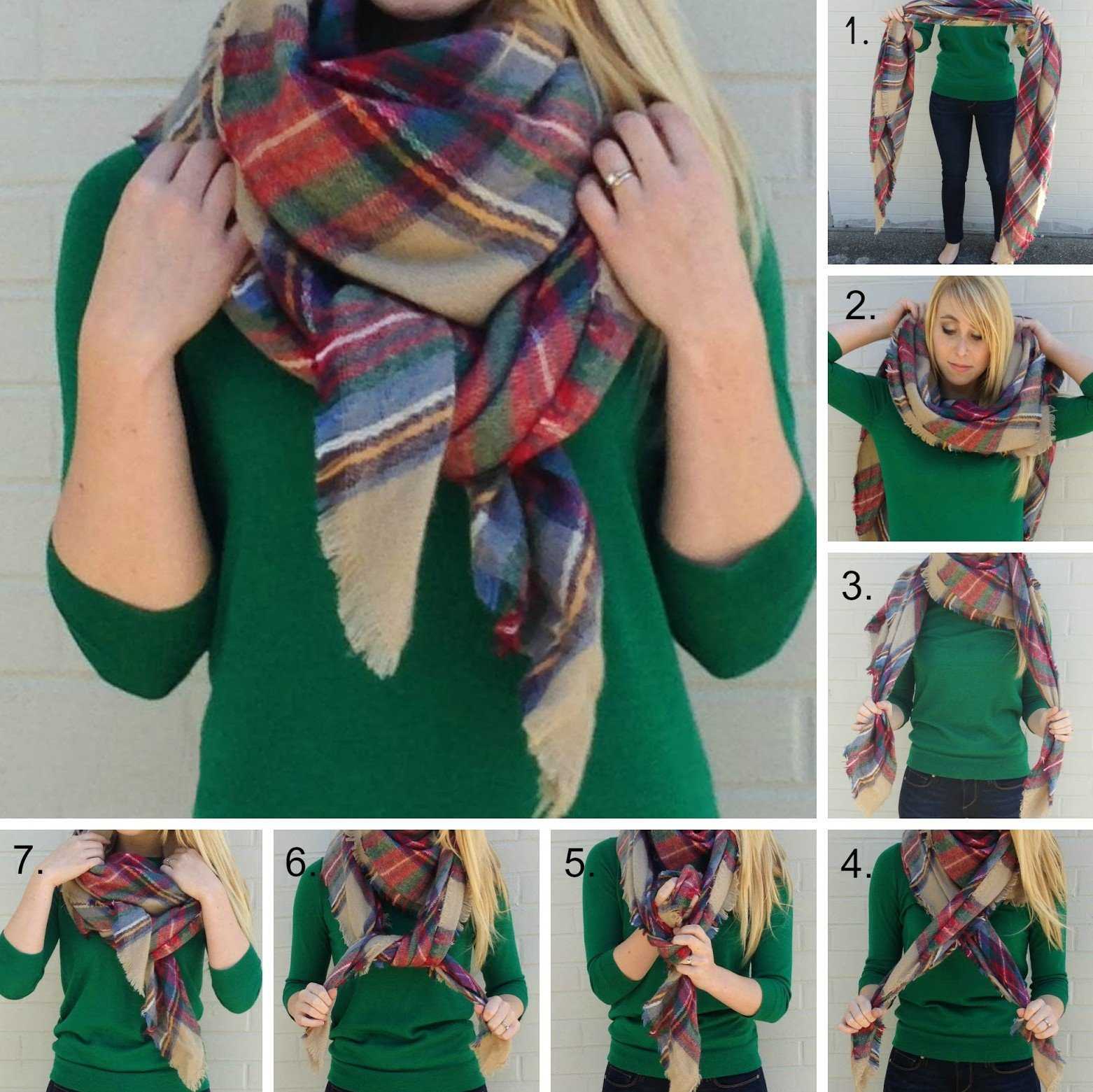 Как завязать шарф разными способами