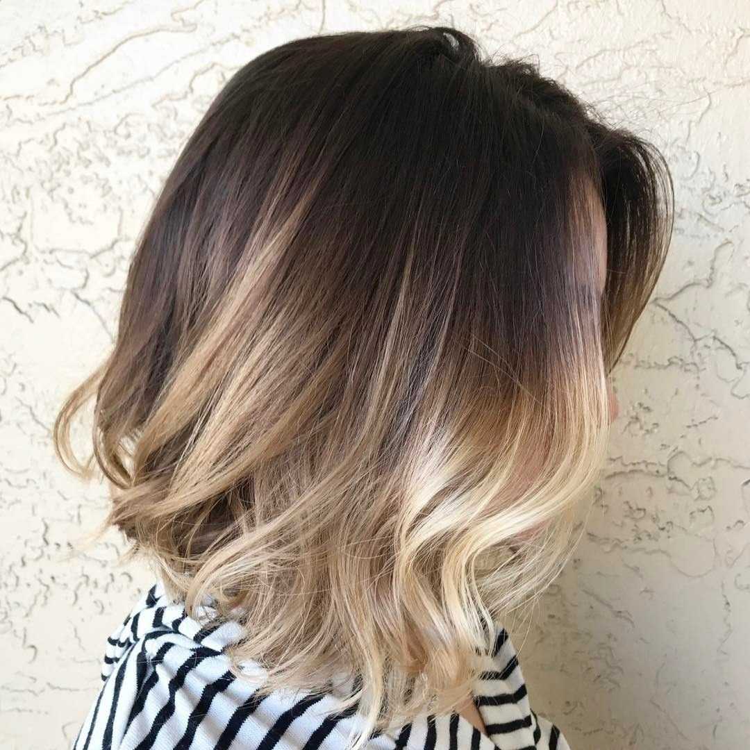Фото окрашенных волос на короткие волосы с растяжкой цвета