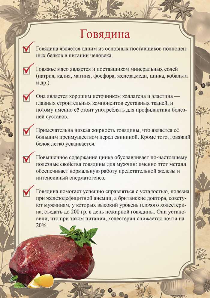 Калорийность говядины |  | здоровое питание