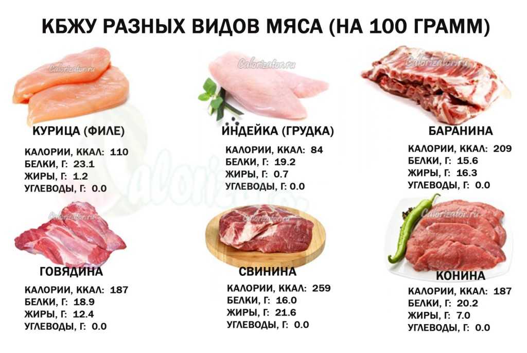 Сколько калорий в 100 граммах говядины? (таблица)