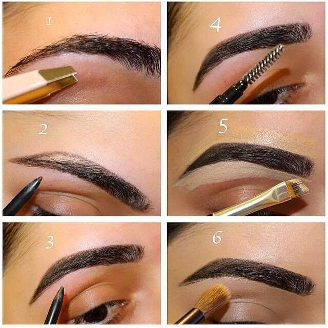 Как накрасить брови при помощи вилки