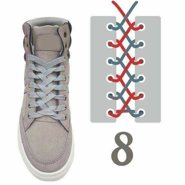 Как красиво завязать шнурки на кроссовках 8 дырок