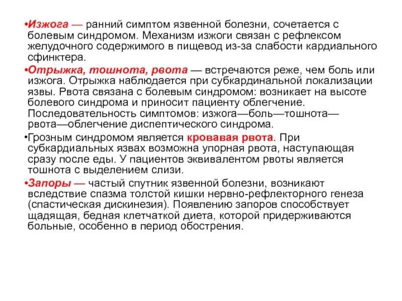 Изжога: причины и профилактика