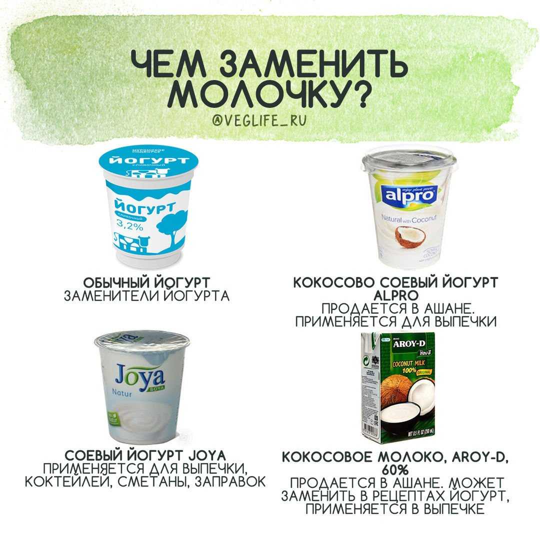 Чем заменить молочные продукты