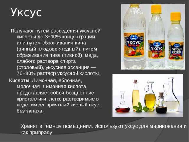 История уксуса презентация