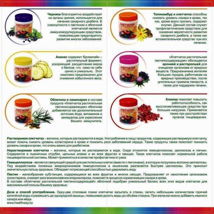 В каких продуктах содержится пектин список продуктов