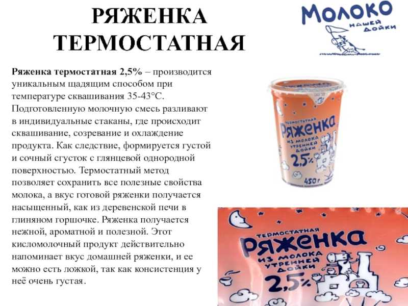 Калорийность 100 граммов ряженки