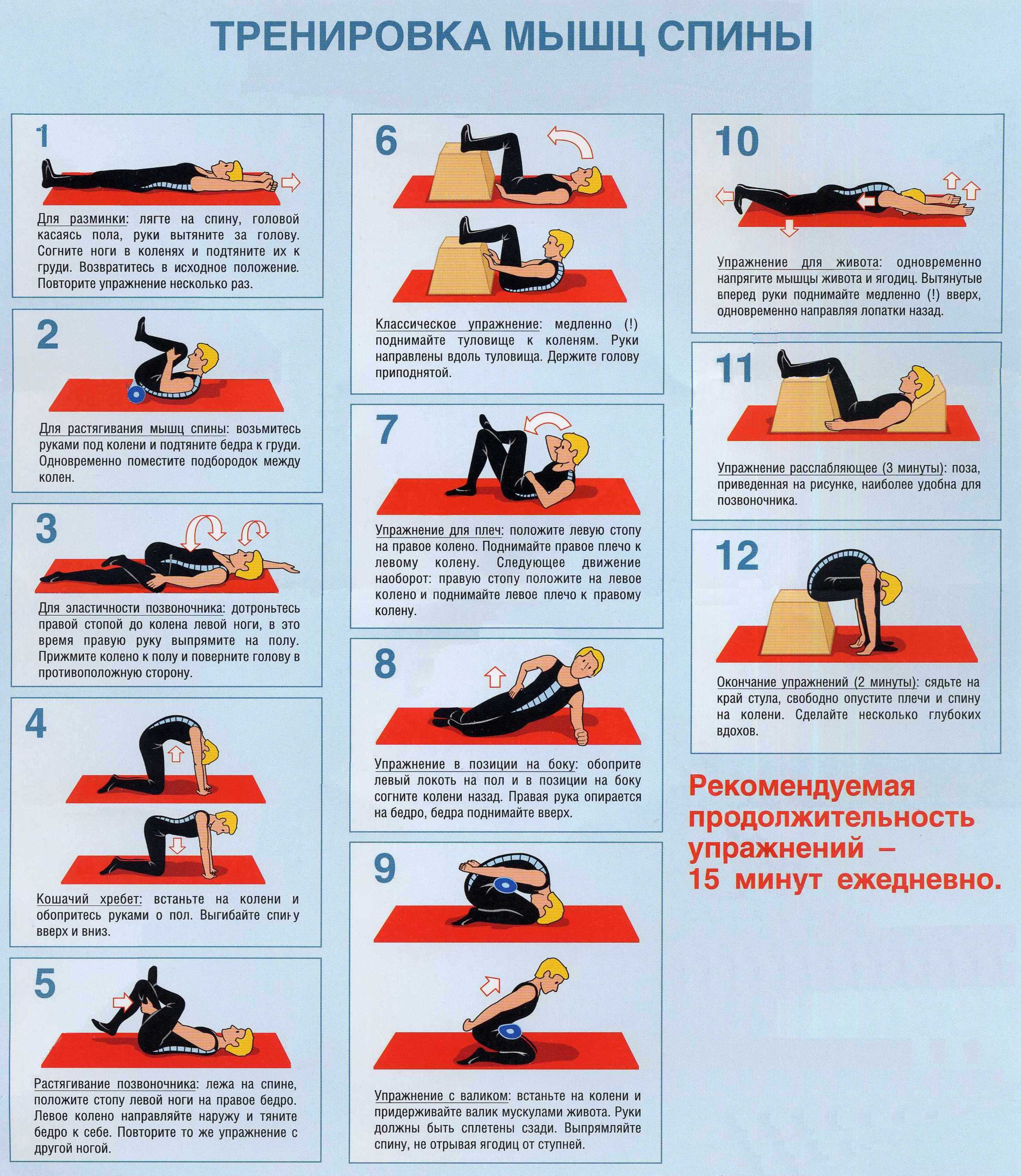 Упражнения при болях в пояснице: лечебная гимнастика