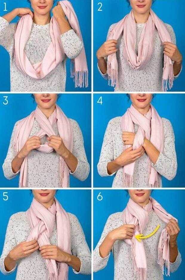 Как завязывать шарфы пошаговое