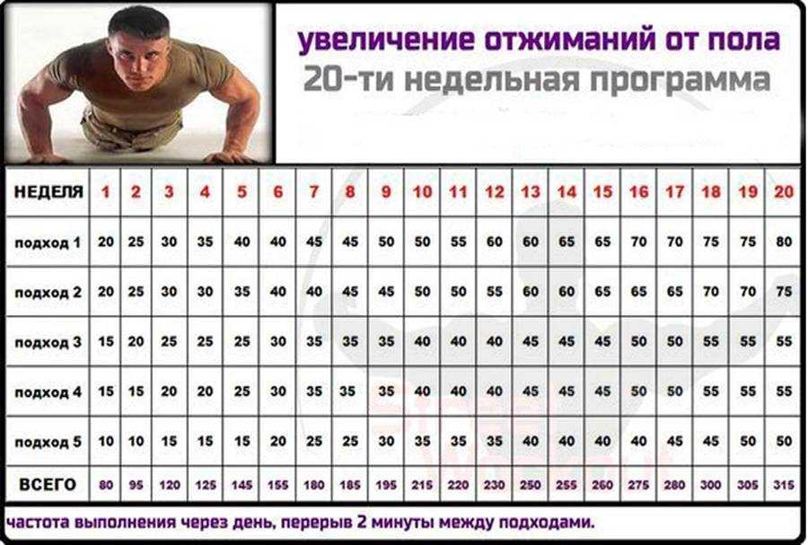 План отжиманий на 30 дней для мужчин