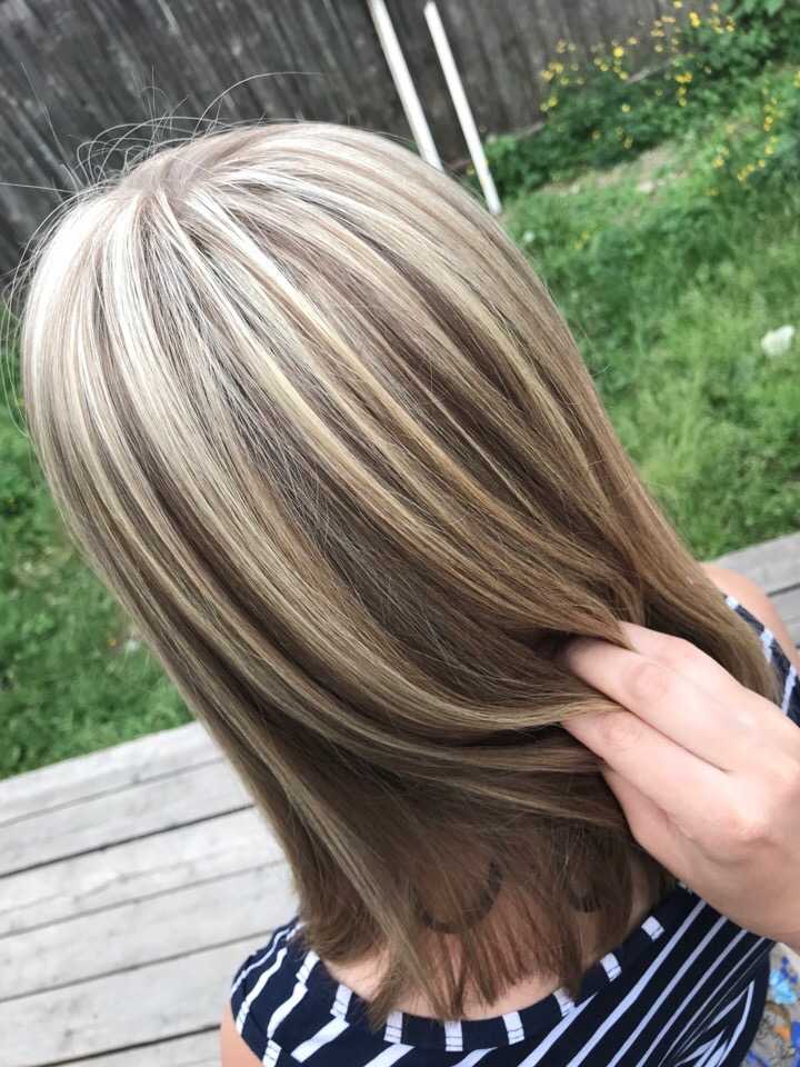 Фото мелированных волос на русые волосы средней