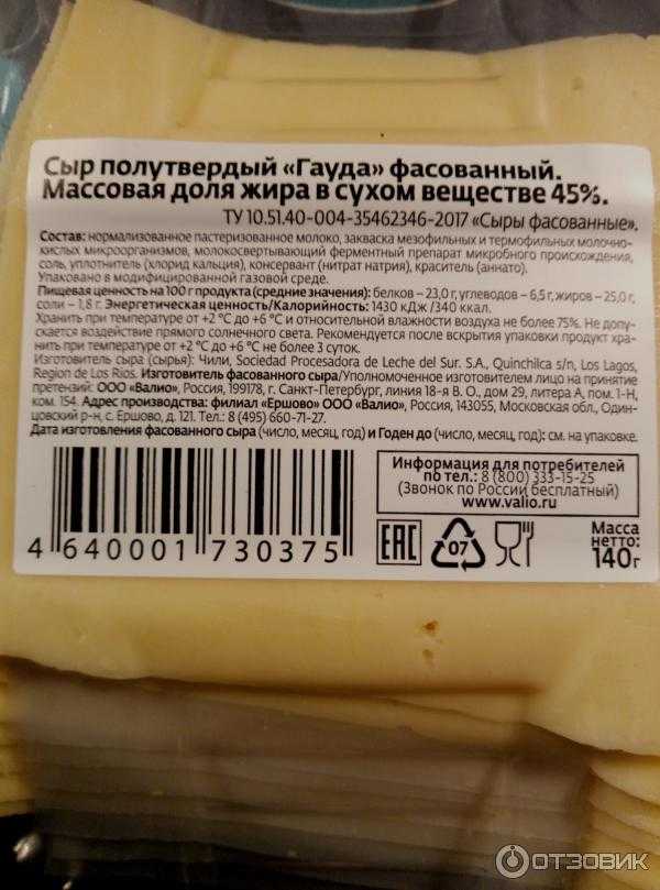 Сыр гауда фото в упаковке