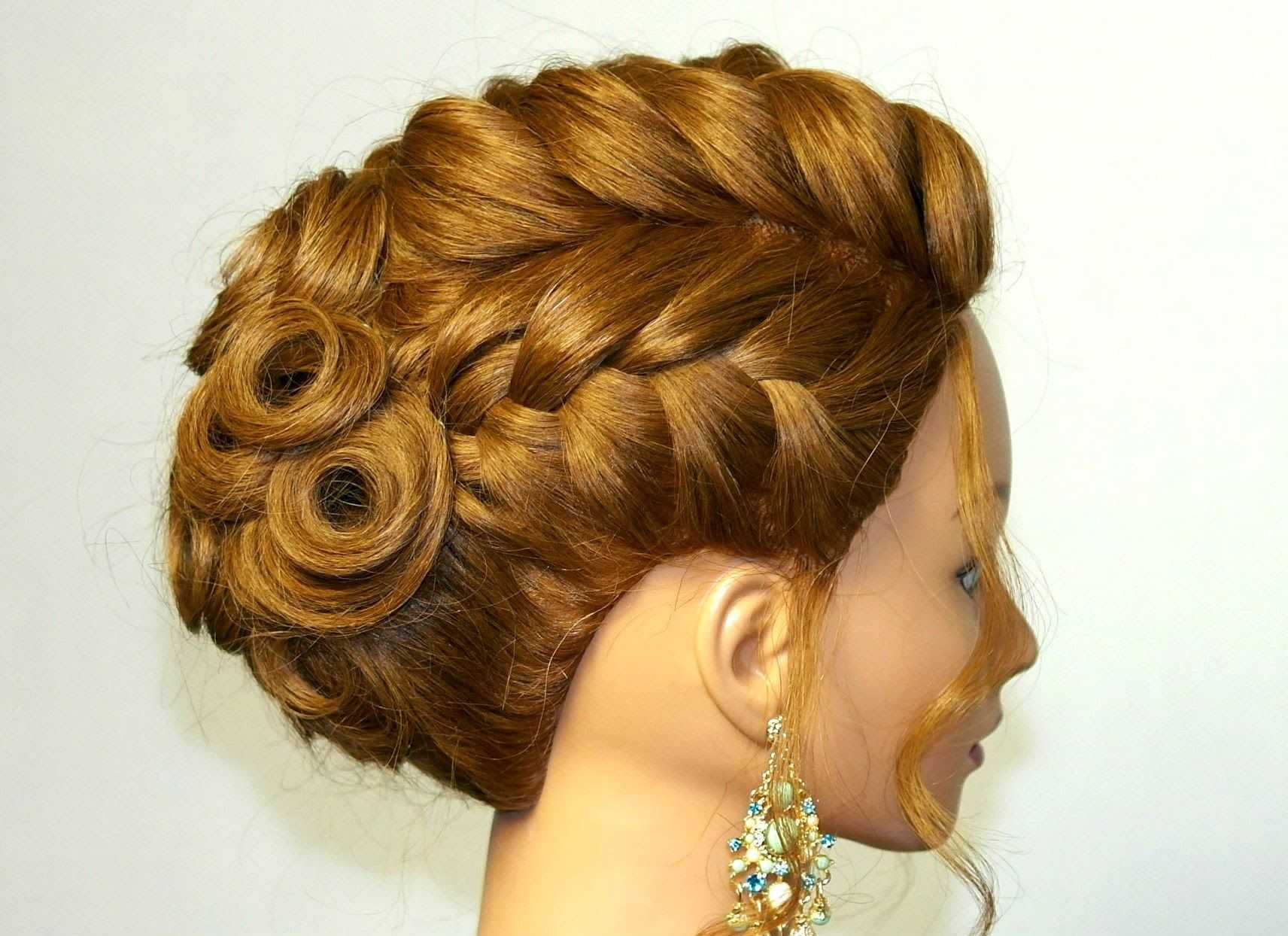 Прическа с плетением на длинные волосы braided hairstyle tutorial