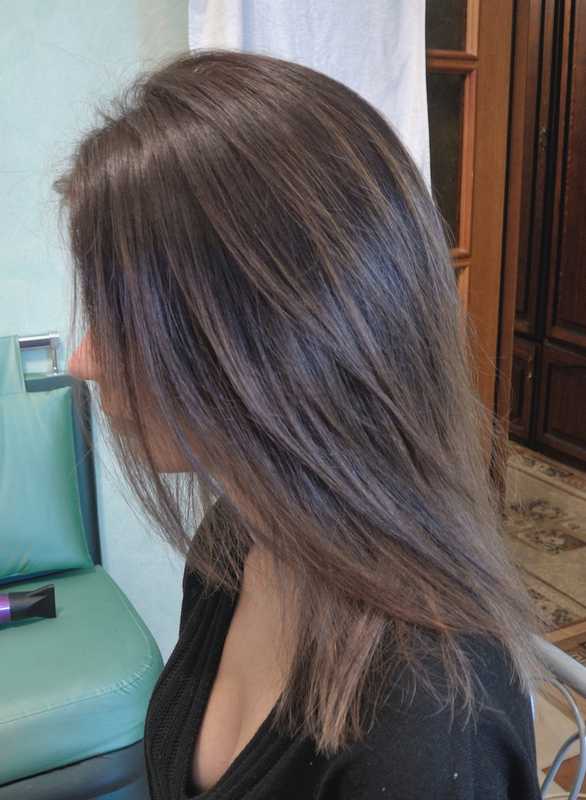 Пепельно каштановый цвет волос фото до и после окрашивания