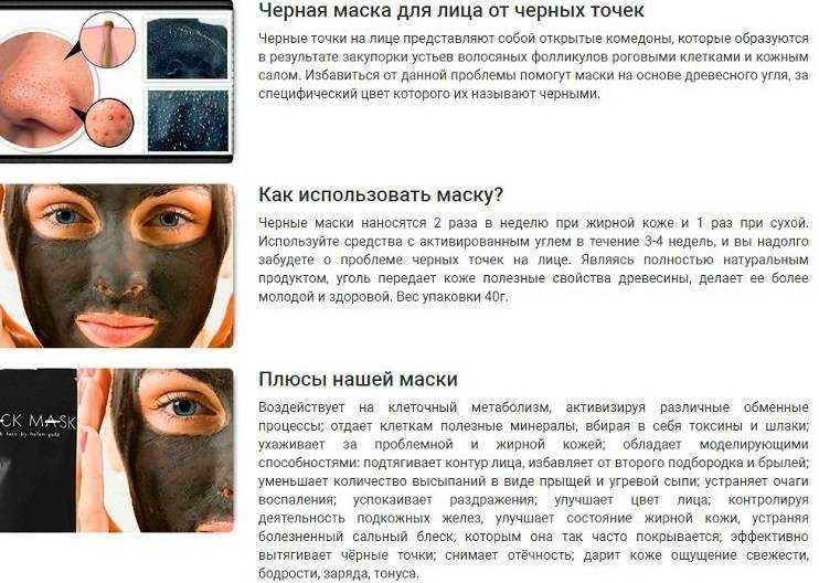 Маски с активированным углем от черных точек: рецепты